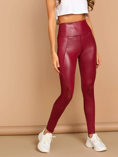 Wide Waistband Solid Leggings Periwinkley Shop