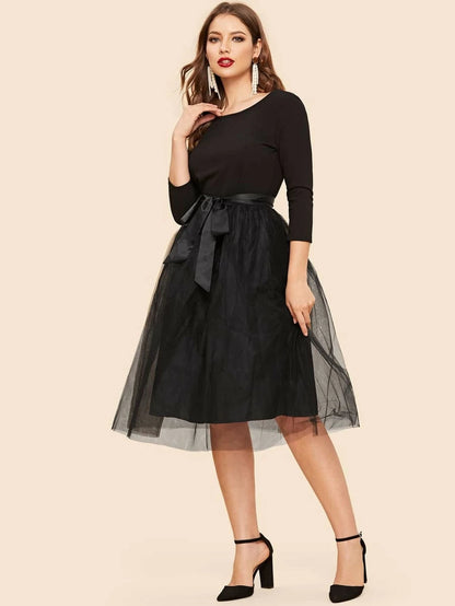 Ribbon Tie Tulle Dress Periwinkley Shop