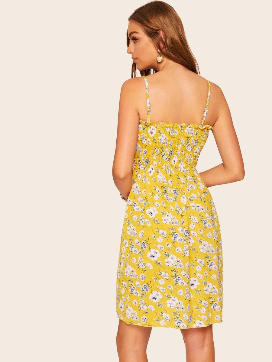 Ditsy Floral Print Cami Dress Periwinkley Shop