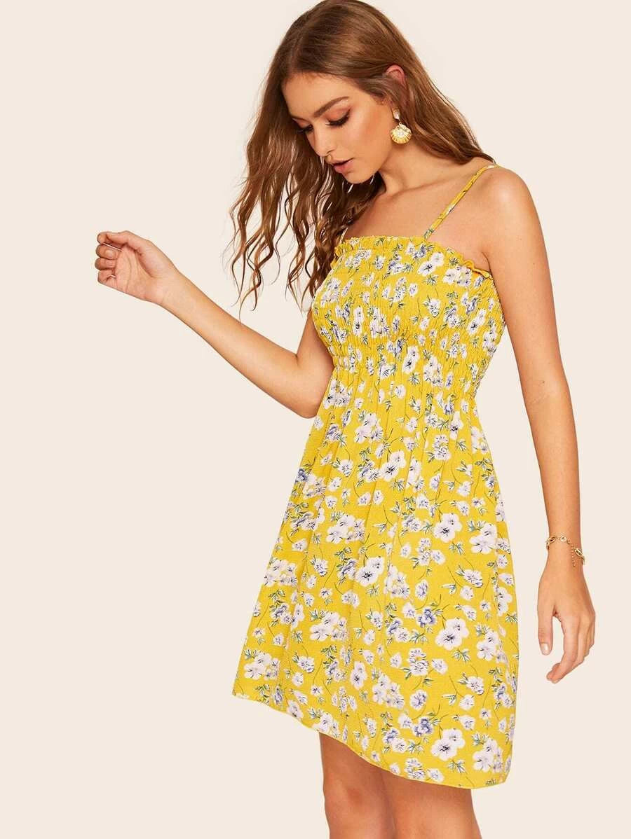 Ditsy Floral Print Cami Dress Periwinkley Shop