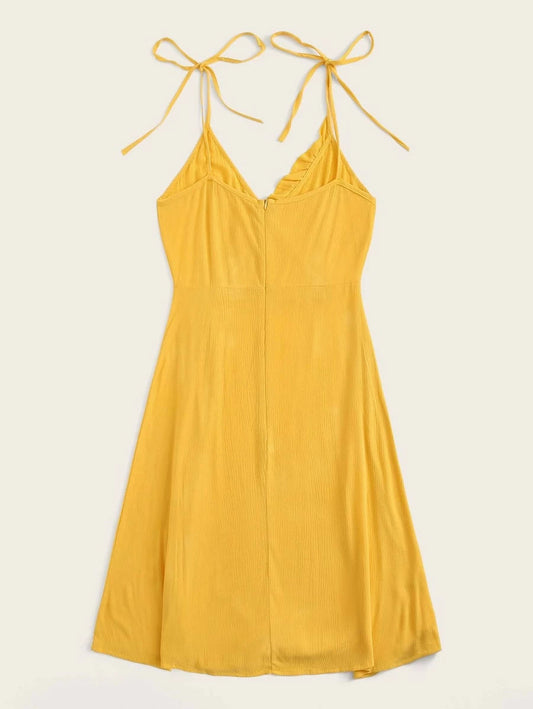 Surplice Frill Trim Zip Back Cami Dress Periwinkley Shop