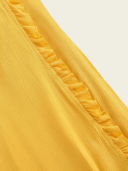 Surplice Frill Trim Zip Back Cami Dress Periwinkley Shop