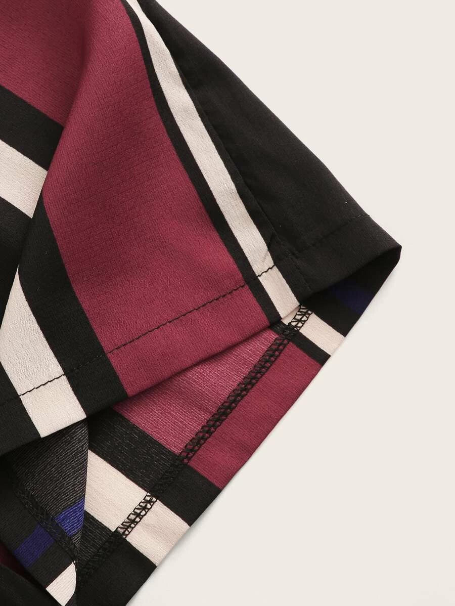 Striped Button Detail Pinafore Skirt Periwinkley Shop