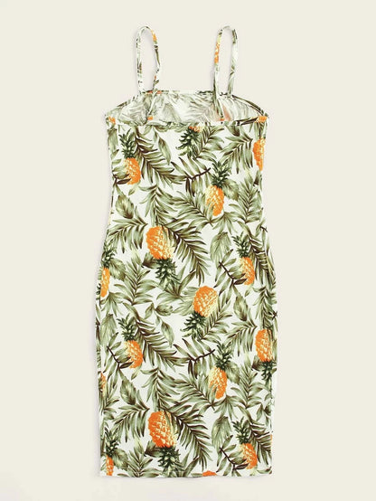 Pineapple Print Cami Dress Periwinkley Shop