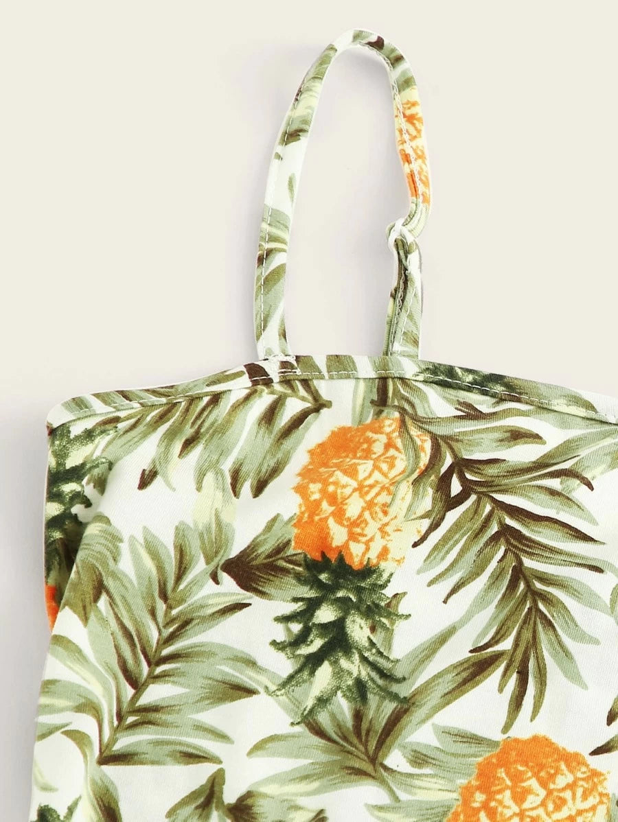 Pineapple Print Cami Dress Periwinkley Shop