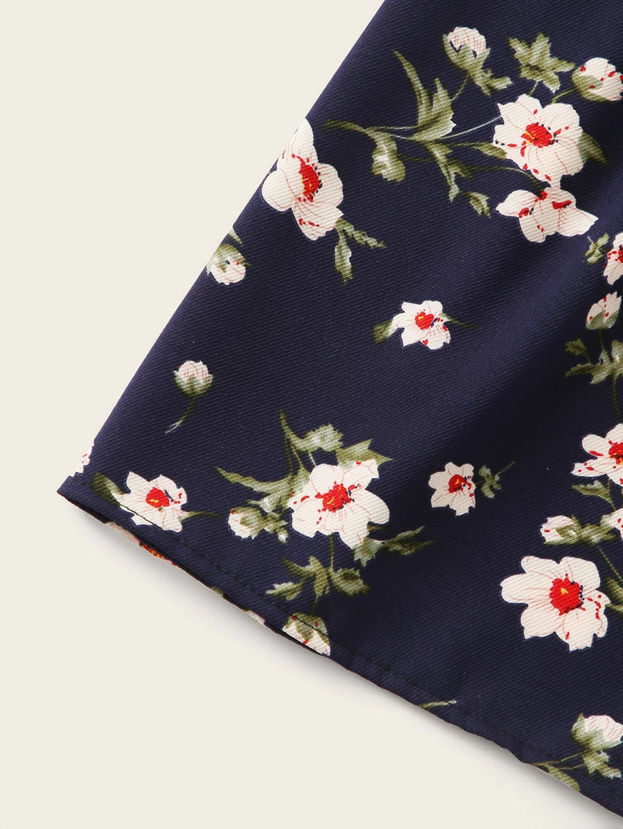 Ditsy Floral Shirred Off The Shoulder Dress Periwinkley Shop