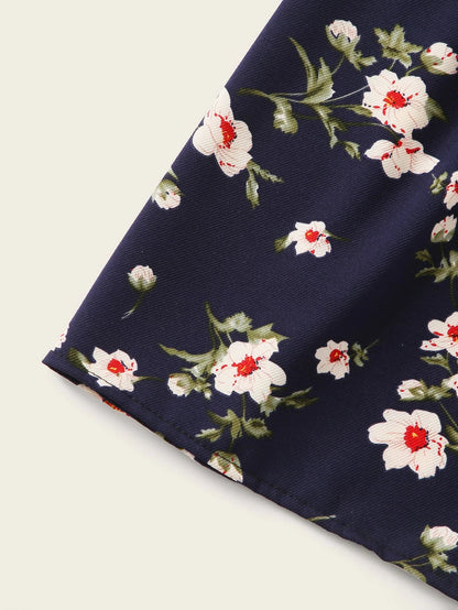 Ditsy Floral Shirred Off The Shoulder Dress Periwinkley Shop