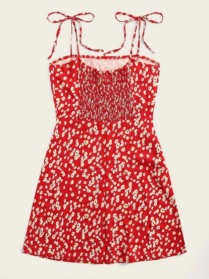 Ditsy Floral Self-Tie Cami Dress Periwinkley Shop