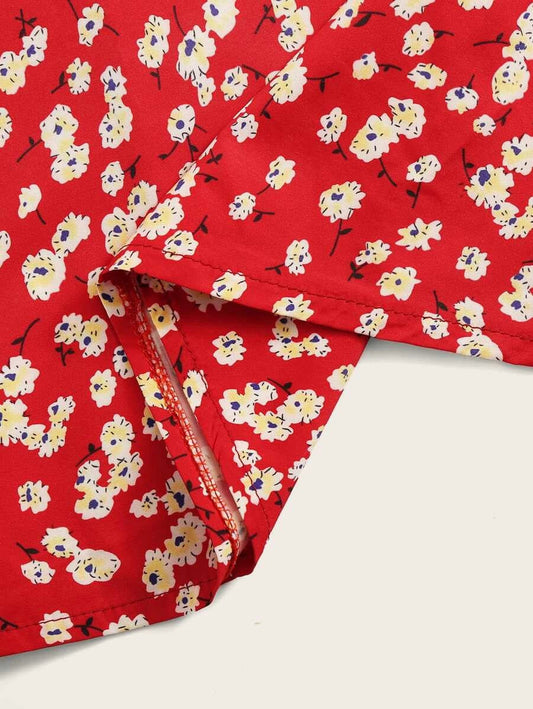 Ditsy Floral Self-Tie Cami Dress Periwinkley Shop