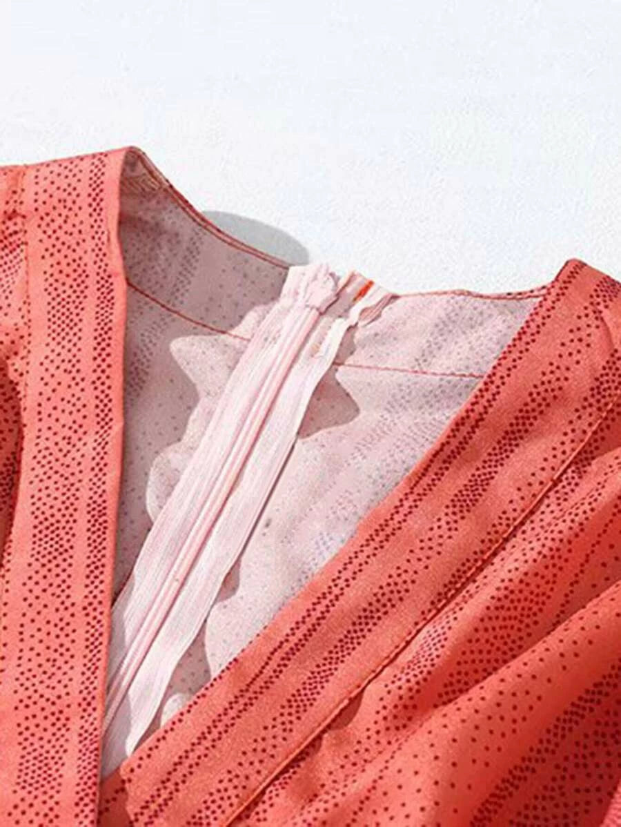 Polka Dot Flounce Sleeve Romper Periwinkley Shop