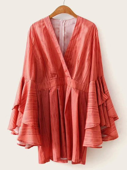 Polka Dot Flounce Sleeve Romper Periwinkley Shop