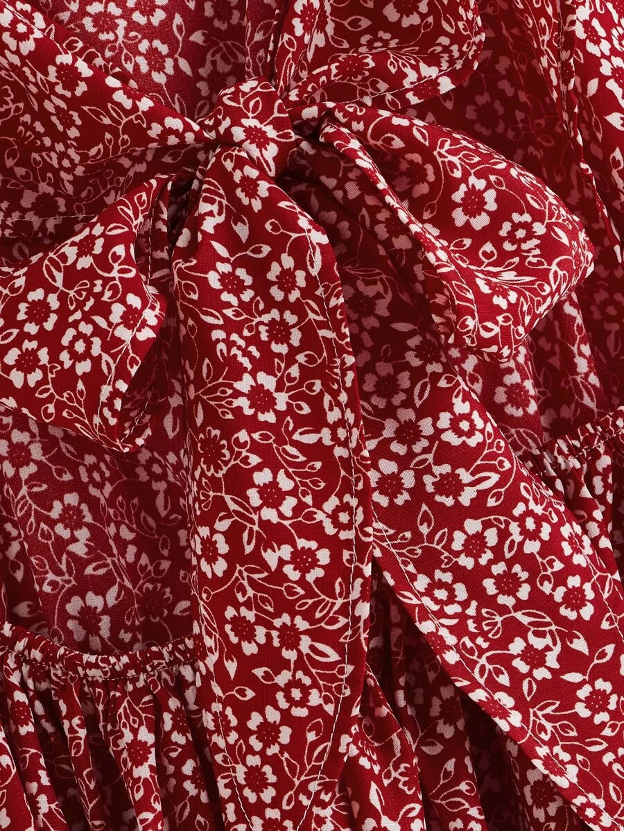 Tie Back Ditsy Floral Cami Sundress Periwinkley Shop