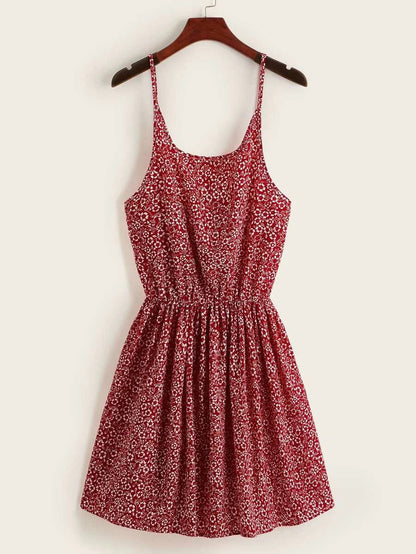 Tie Back Ditsy Floral Cami Sundress Periwinkley Shop