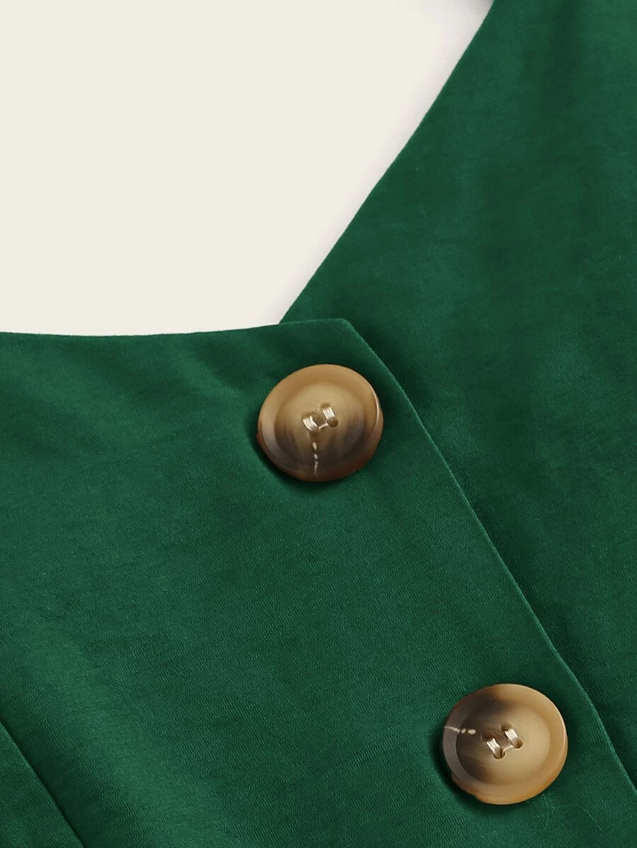 Button Front Sheath Cami Dress Periwinkley Shop