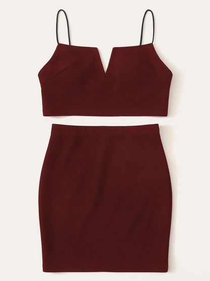 Privé Solid Top & Skirt Set Periwinkley Shop