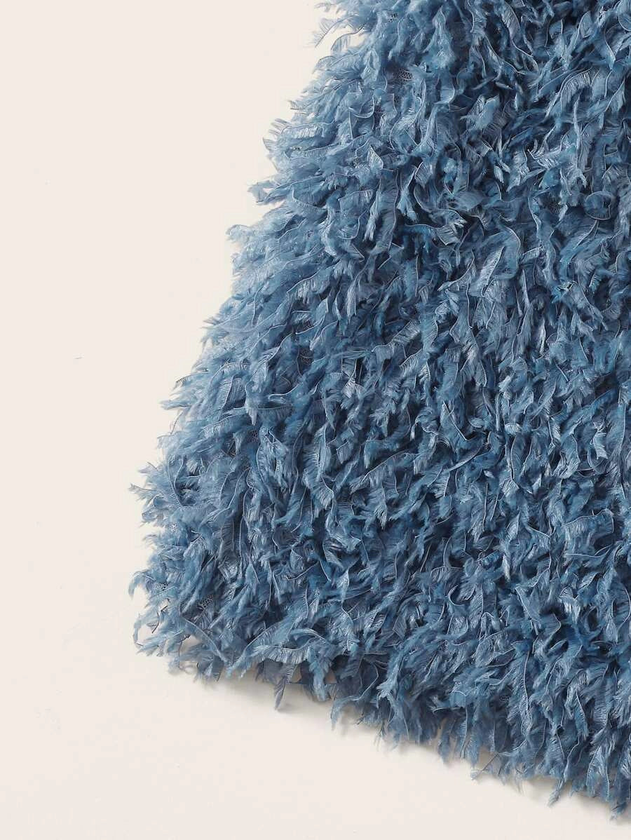 Fuzzy Cami Top and Bodycon Skirt Set Periwinkley Shop