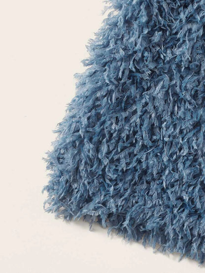 Fuzzy Cami Top and Bodycon Skirt Set Periwinkley Shop