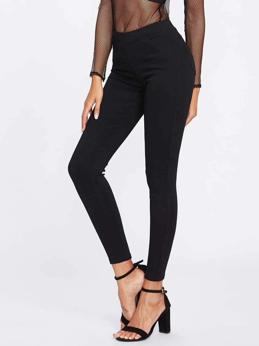 Mid Waist Push Up High Stretch Jeggings Periwinkley Shop