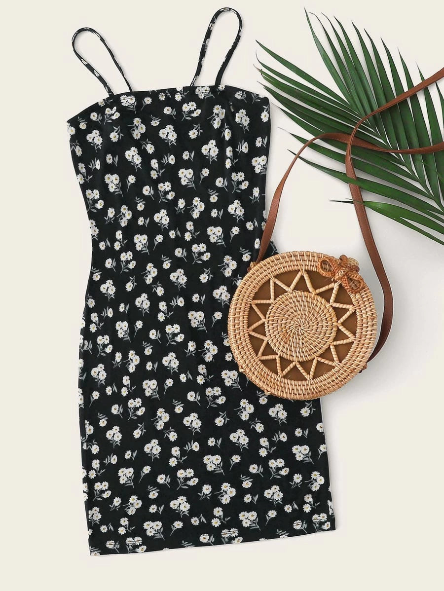 Floral Print Slip Dress Periwinkley Shop