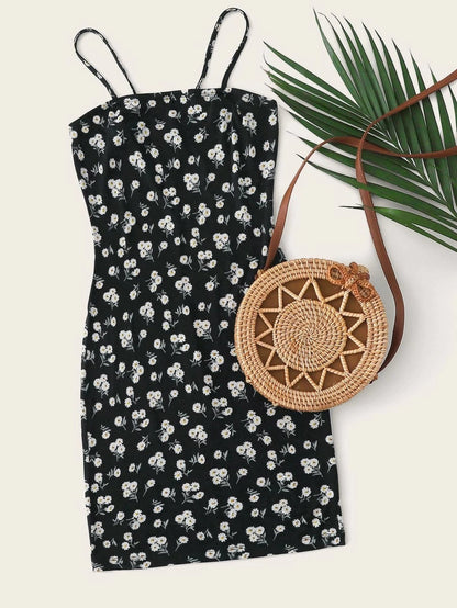 Floral Print Slip Dress Periwinkley Shop