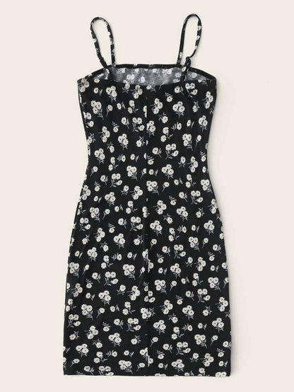 Floral Print Slip Dress Periwinkley Shop