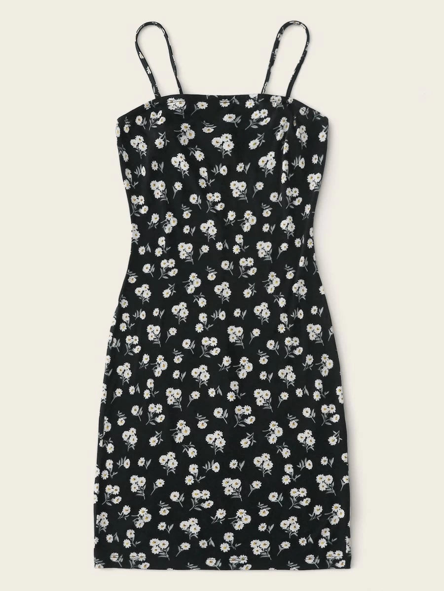 Floral Print Slip Dress Periwinkley Shop
