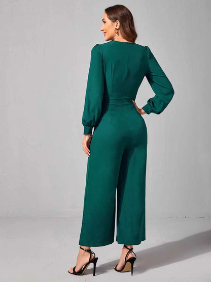 Bishop Sleeve Wide Leg Jumpsuit Periwinkley Shop