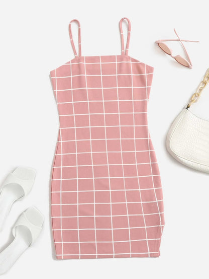 Essnce check bodycon dress Periwinkley Shop