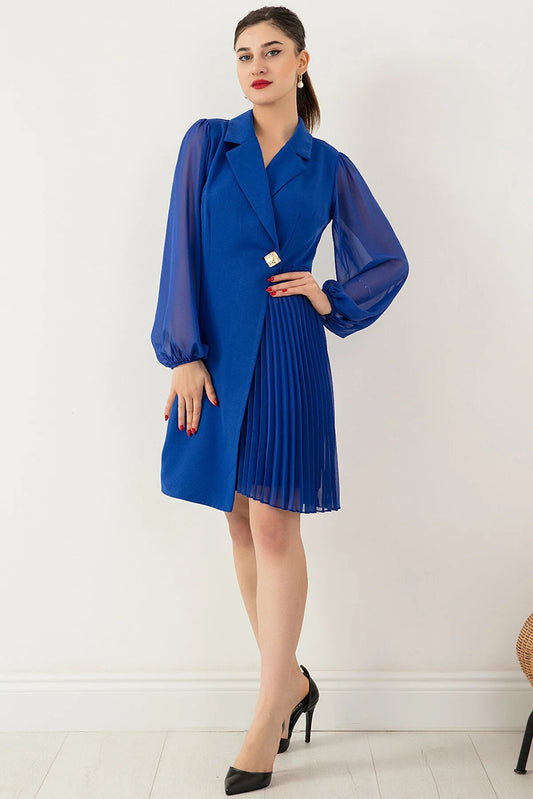 Natalie Trending Party Wear Dress- Blue Periwinkley Shop