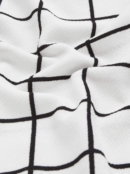 Crop Grid Top & Pencil Skirt Co-Ord Periwinkley Shop