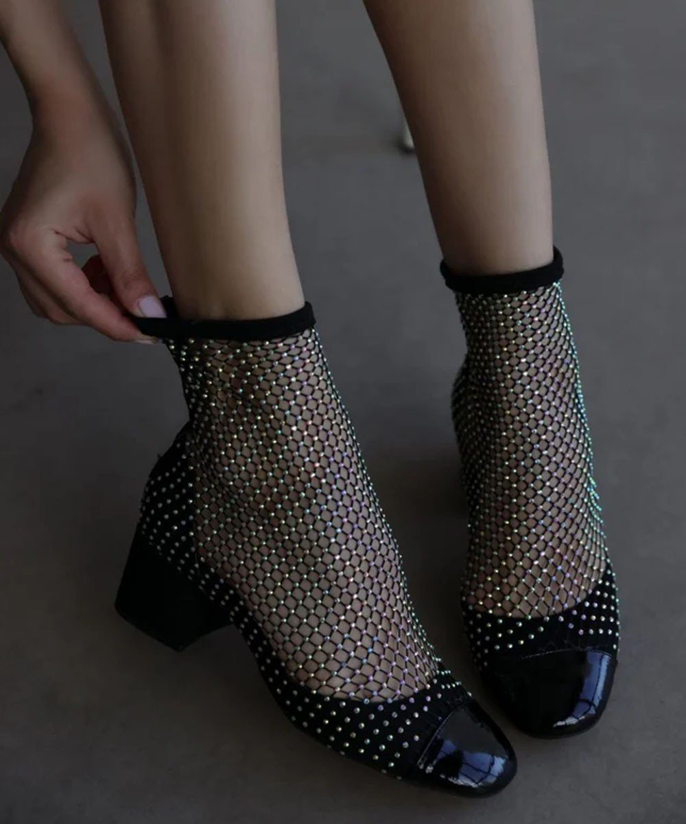 Glimmering Gala Black Heels Periwinkley Shop