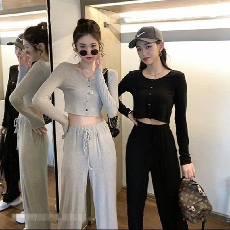 Short top and high waist pants set Periwinkley Shop