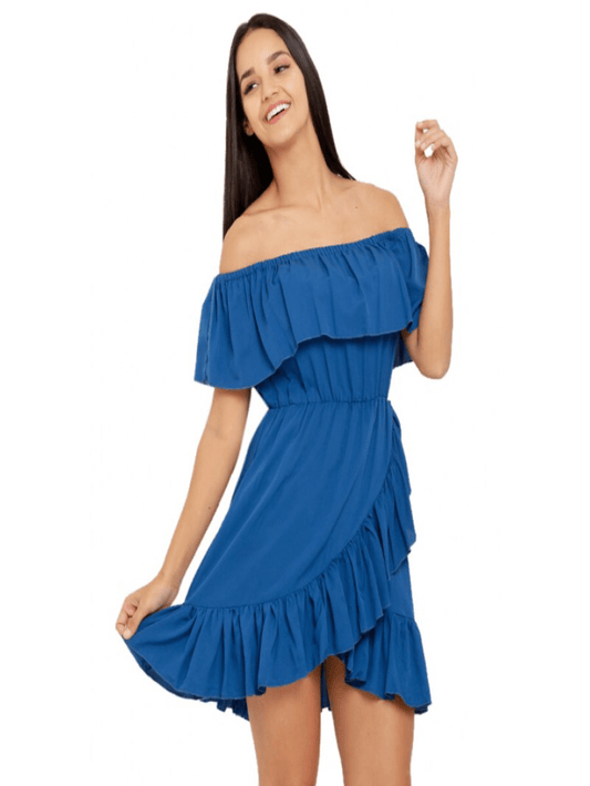 Overlapping ruffle dress Periwinkley Shop