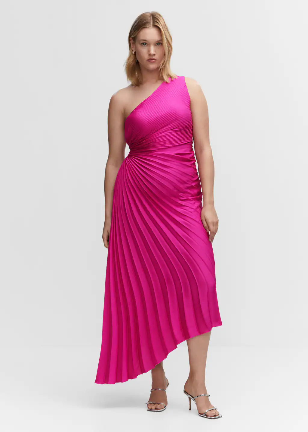 Asymmetric pleated dress Periwinkley Shop