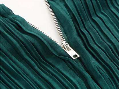 Open Back Ruched Top Flowy Prom One Piece Dress Periwinkley Shop