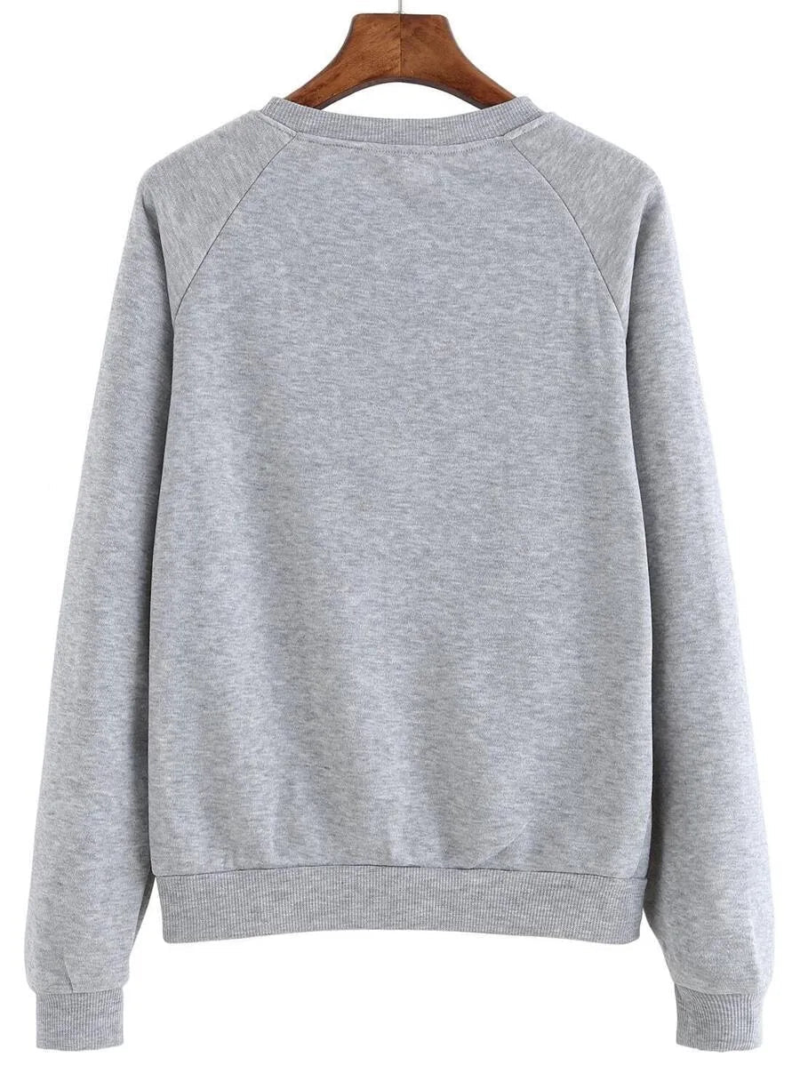 Letters Print Raglan Sleeve Top With Pants Periwinkley Shop