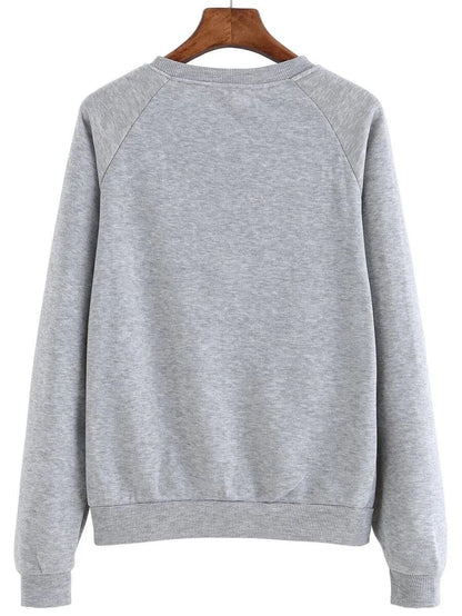 Letters Print Raglan Sleeve Top With Pants Periwinkley Shop