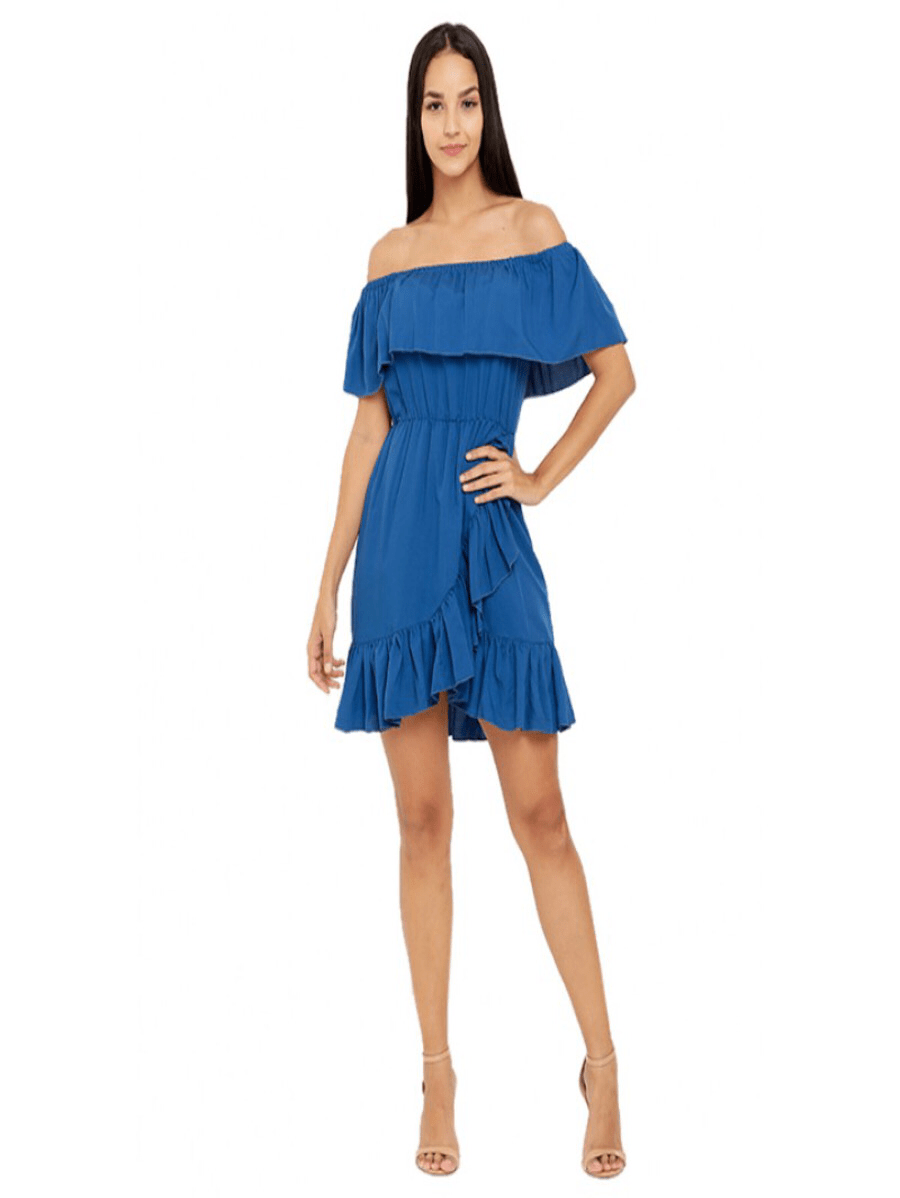 Overlapping ruffle dress Periwinkley Shop