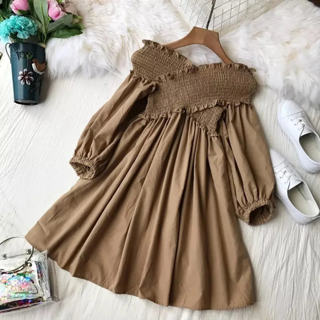 Women Short Ruffles Chiffon Dress Periwinkley Shop