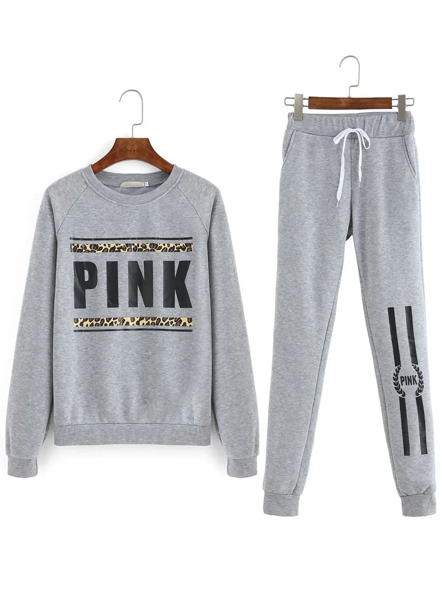 Letters Print Raglan Sleeve Top With Pants Periwinkley Shop