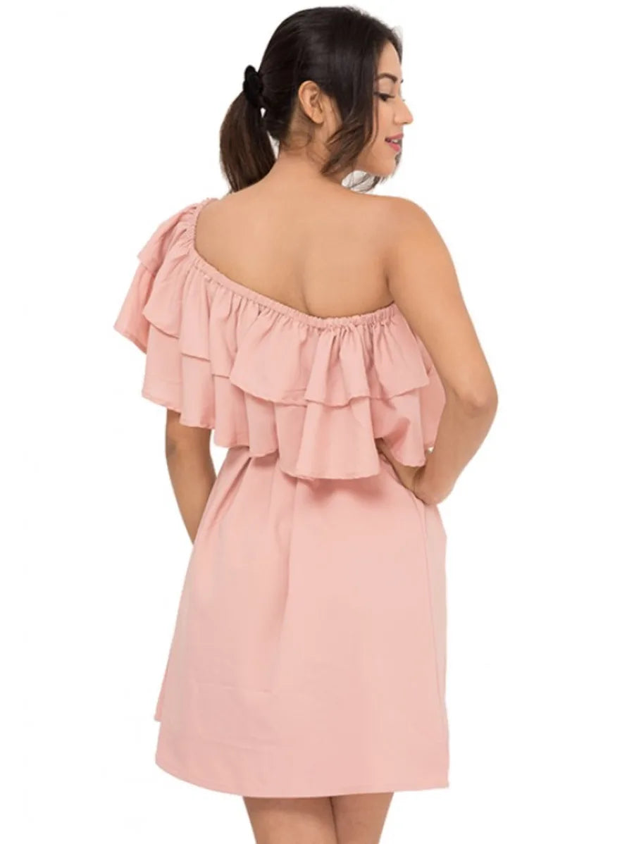 Ruffled off shoulder dress Periwinkley Shop
