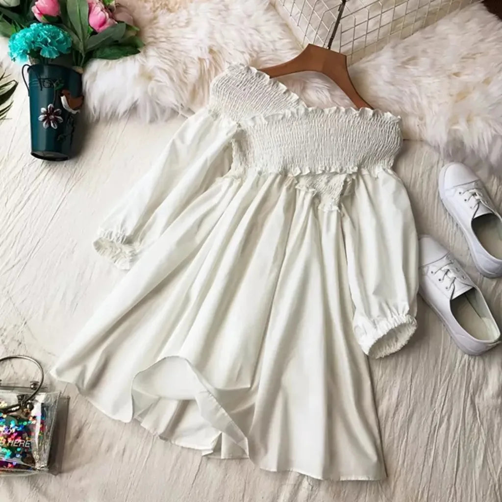 Women Short Ruffles Chiffon Dress Periwinkley Shop