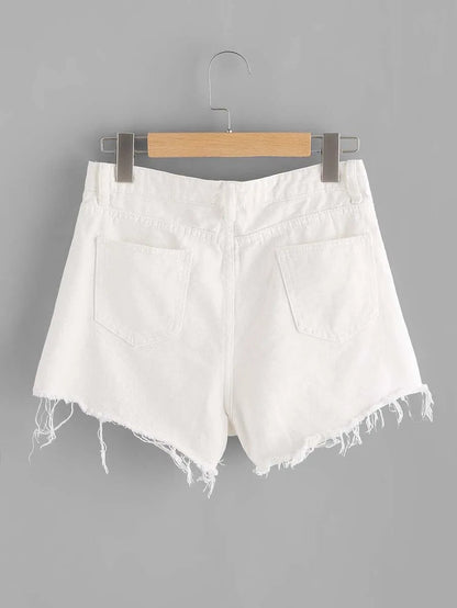 Distressed Ripped denim shorts Periwinkley Shop