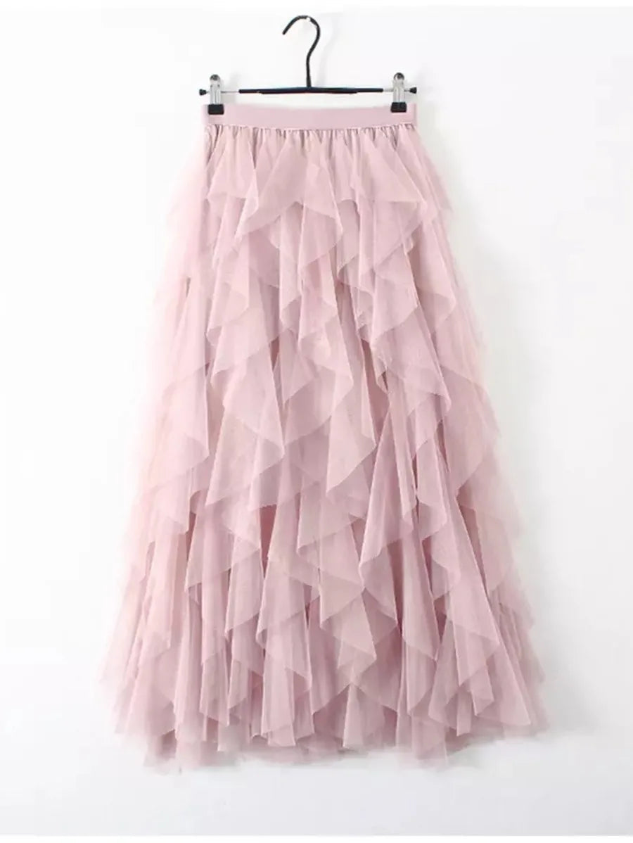 Tulle Skirt Women Long Maxi Skirt Periwinkley Shop