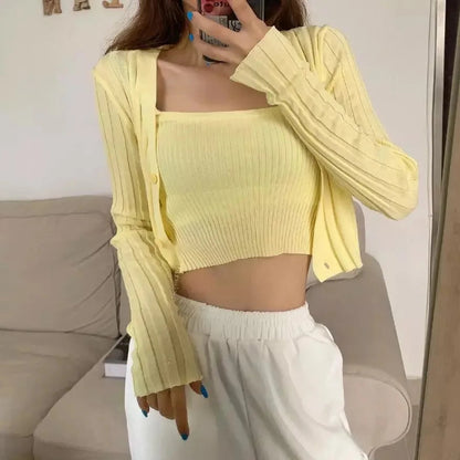 Two Pieces Knitted Clothing Sweaters Periwinkley Shop