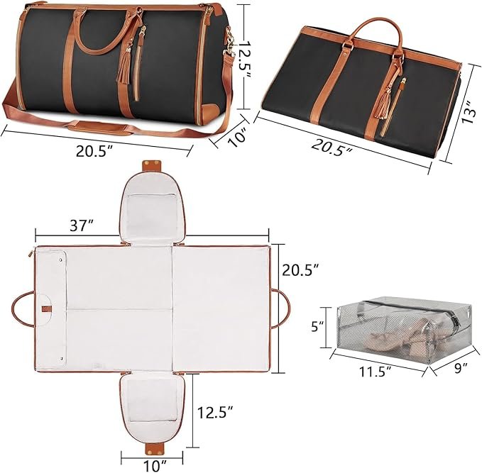 minimalist duffel bag double handle - black striped Periwinkley Shop