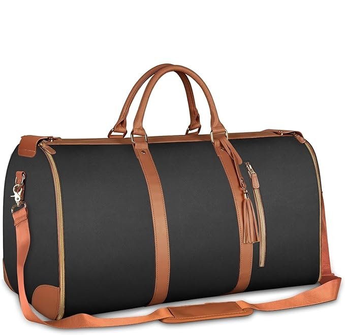 minimalist duffel bag double handle - black striped Periwinkley Shop