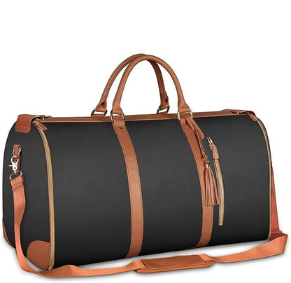 minimalist duffel bag double handle - black striped Periwinkley Shop
