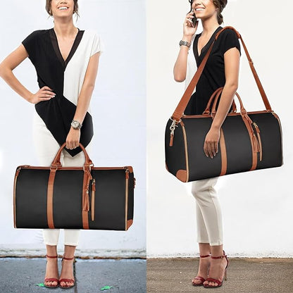 minimalist duffel bag double handle - black striped Periwinkley Shop