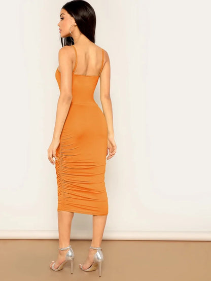 Ruched Cami Pencil Dress Periwinkley Shop